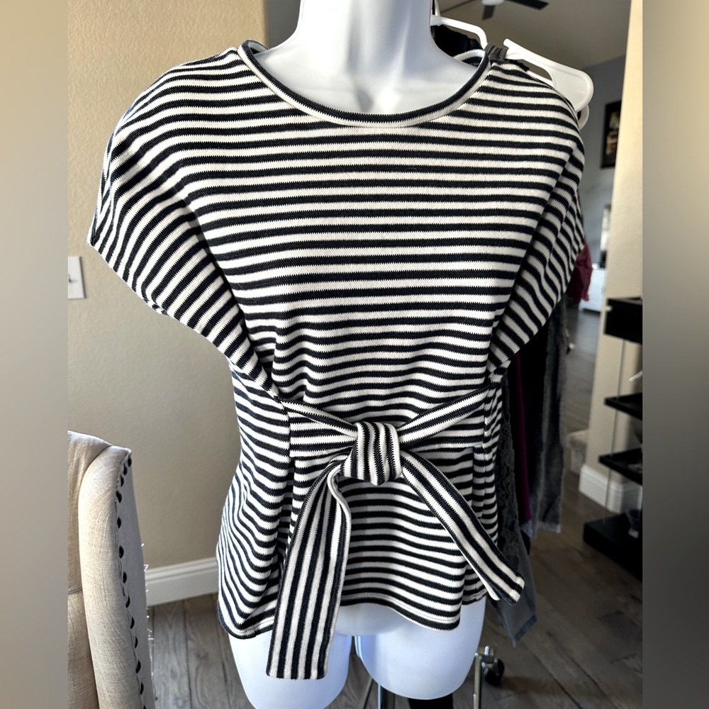 Express sweater tee tie front